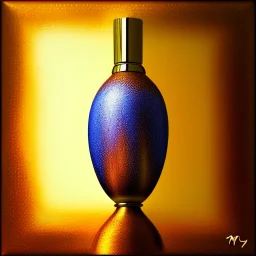 an abstract painting of a perfume bottle, highly detailed