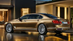 A luxurious (((fusion of a bmw and Bentley))), its sleek contours and opulent details blending seamlessly together