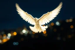 motion blur swooping monster angel bokeh like f/0.8, tilt-shift lens 8k, high detail, smooth render, down-light, unreal engine, prize winning