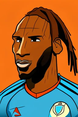 Didier Drogba Footballer ,cartoon 2d