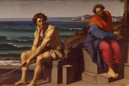 Man sitting by the sea by Andrea del Sarto