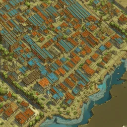 dnd, wonderdraft, map of city, illustration, bird eye view
