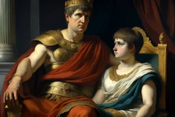 Emperor Nero with his mother