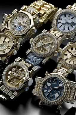 A collection of diamond watches, featuring a variety of designs and styles, from vintage to modern, to inspire different tastes and preferences.