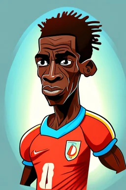 Jerome Njoum Mbekele Footballer ,cartoon 2d