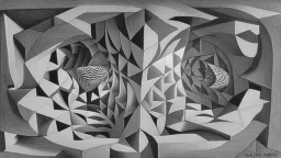 Opposing forces; Optical Art; M.C. Escher