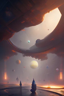 Inner bazaar in outerspace as greg rutkowski style