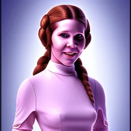 full body photo of smiling pretty 19 year old carrie fisher wearing all pink girl's babydoll dress that is too small, with rainbow glitter eye make-up, flat chest, pronounced adam's apples, short and long pink hair, no body hair, no tattoos, lgbt, transgender, highly detailed, photo realistic, plain background, still shot, photo realism, full body photo, 8k high resolution, high detail, --ar 2:3 --v 4