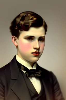 Extremely rich young guy portrait 1880s