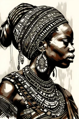 negras africanas dibujos