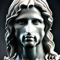 White Sculpture aragorn, full body, greek sculpture style, full body, fresco background, hyper realistic, 8k,