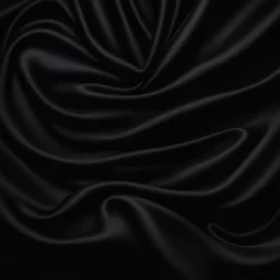 Black Silk & Black Velvet Fabric Whirling Background.