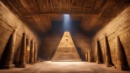 3D, Inside an Egyptian pyramid, Disney rendering, hyper-realistic content, background image