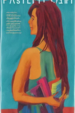 Portrait lady, full body shot, full-color medium shot style of textbook cover