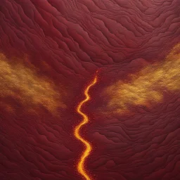 Hyper Realistic Maroon-Path-Texture on Golden-oil-paint-background with burning-embers on it