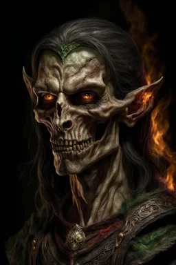 dead, burned, two-faced, bony