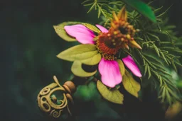 Link in majoras mask as shrub, cinematic, Fuji Film, Anamorphic lens, deep depth of field,