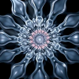 Mesmerizing abstract 3d visual, mass of flowing translucent shapes, centered, soft aesthetic, negative space.