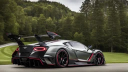 Bentley Veneno , desktop wallpaper, 4K rear view, center