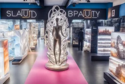 the sculpture is unusual in the form of light