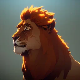 award winning portrait of a lion, in the style of homer winslow, character design unreal engine 5, artistic lighting, highly detailed, photorealistic, fantasy