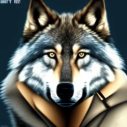 Business Wolf with Tie