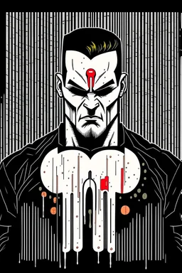 punisher sku;; in the style of Hiroshi Nagai