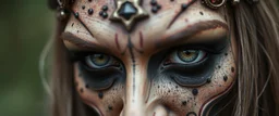 close up portrait of a voodoo transhumanism witchcraft