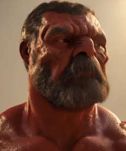 Strong Man, Mexican wrestling, hot ambient, photo studio, latex color dress, red, gold, vibrant color, highly detailed, art stations, concept art, smooth, unreal engine 5, god rays, ray tracing, RTX, lumen lighting, ultra detail, volumetric lighting, 3d, finely drawn, high definition, high resolution.