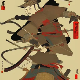 Samurai Ukiyo-e style