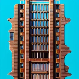 Artdeco german Architecture building brick building with futuristic glass materials building +detailed facades+highly detailed++ Book illustration by Gediminas Pranckevičius, Jean Baptiste Monge, Brian Kesinger, Anton fadeev, strong lines, high contrast vibrant colors, 16k resolution, trending on behance""