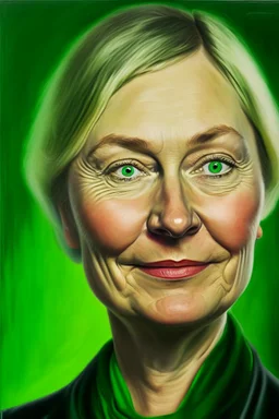 Make me a oil portrait from green party politican in germany