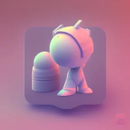 clean art of super cute desktop computer icon, soft lighting, soft pastel gradients, high definition, 3d icon clay render, blender 3d