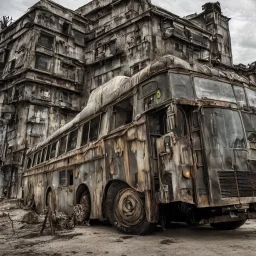 Post Apocalyptic Bus with Armor