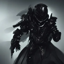 badass wearing a broken mask, black metal armor, futuristic suit, imperious, 8k resolution concept art,ninja