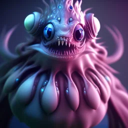 Cute fluid ink creature, big black eyes, unreal engine 5, 8k resolution, photorealistic, ultra detailed