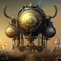 fantasy art steam punk war machine