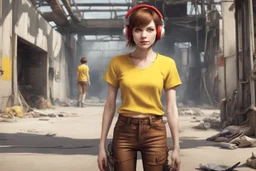 Sarah seemed to be a very strange girl, it would seem that there was something unusual in her short brown hair tied in two tails. But these ridiculous clothes could make anyone laugh, brown jeans combined with a yellow T-shirt and a white tank top looked vulgar, and red headphones stood out too brightly. And there was a strange metal structure peeking out from behind, resembling a mechanical dragon or a dog, obviously assembled from different parts.