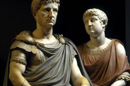 Emperor Nero with his mother