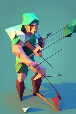 low poly archer