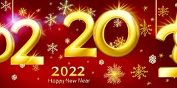 Happy New Year 2023 - golden numbers in holiday night