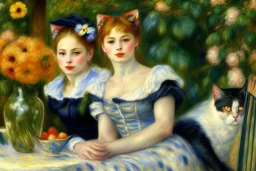 Zwei Katzen (auf der Terrasse) Auguste Renoir