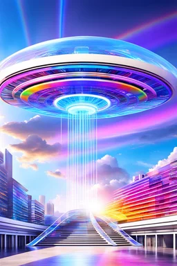 Ufo rainbow, futuriste ultra moderne,stairway to heaven,crystal city