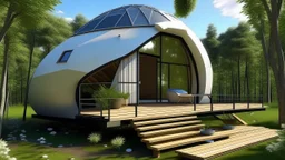 modern futuristic minimalist zen dome tiny house