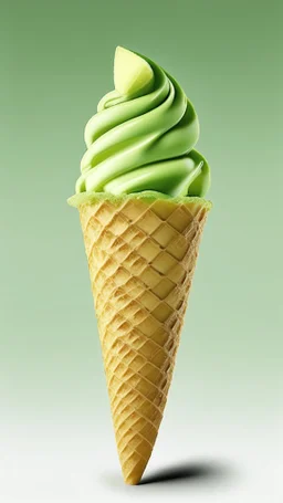 Kiwi Ice cream cone