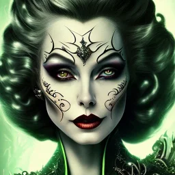 extrem tim burton style and disney style of an extrem wicked old and evil stepmother, sharp focus, seaky eyes