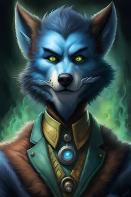 [Anthropomorphic Portrait] Avatar of the Studio by Deniss Mežapīle (DennisDrake796 / SuPARandomWolf / CustomSuPAR / Fuflotyuk / GreenStarQX / Wolvegrapher / GoDenisko / CrayolaWolf / Avatarnieks / ShyWolfman / MRX796GO), 8K resolution, high quality, ultra graphic, and detailed with lines.