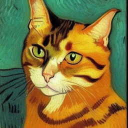 Portrait of a cat by Van Gogh