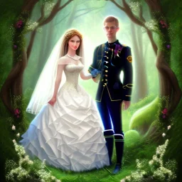  magical forest, portrait of bride and groom, poet, chalk