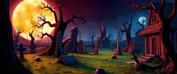 beetlejuice graveyard scenery, no characters